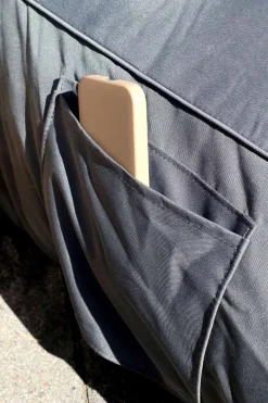 - Lounge Daybed udendørs - Antracit - 150x70 cm^Chic Antique Discount