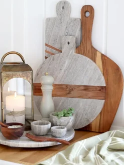 - Salt/Peberkværn - Lysegrå - 20x5 cm*Chic Antique Sale