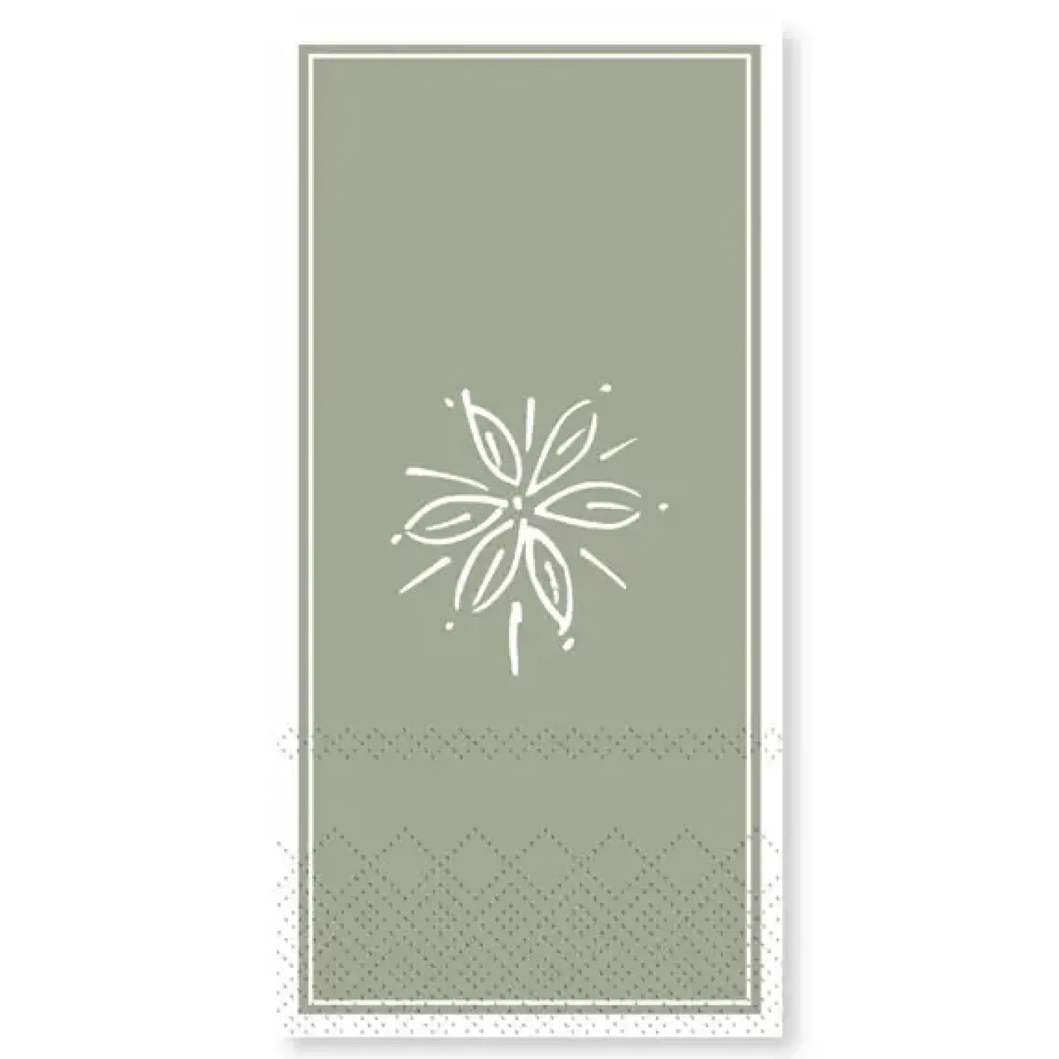 - Serviet - Blomst - 20x10 cm - Verte*Chic Antique Outlet