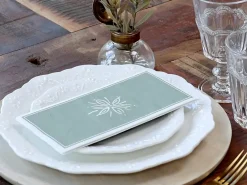 - Serviet - Blomst - 20x10 cm - Verte*Chic Antique Outlet