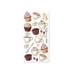 - Serviet - Kager - 20x10 cm - Hvid*Chic Antique Outlet