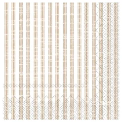 - Serviet - Striber - 16x16 cm - Hør*Chic Antique Sale