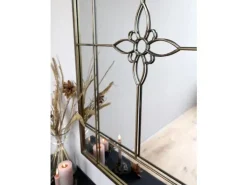 - Spejl med blomst - 120x80 cm*Chic Antique New
