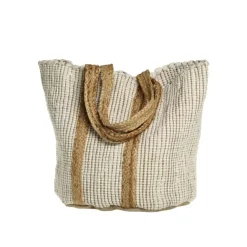 Chic Antique - Strandtaske i genbrugsgarn - 60 x 40 x 30 - Hvid* Online