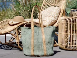 Chic Antique - Strandtaske i genbrugsgarn - 60 x 40 x 30 - Verte* Clearance