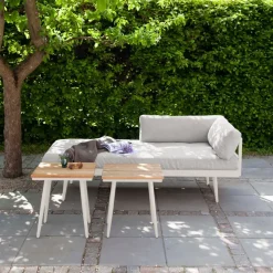 - Rio daybed, Sandy Grey Aluminiums stel, hynder i Sand*Cinas Discount