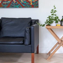 - Bakkebord 60x40cm teak^Cinas Outlet