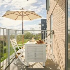 - Butterfly klapbord 130x65cm hvid PU^Cinas Outlet