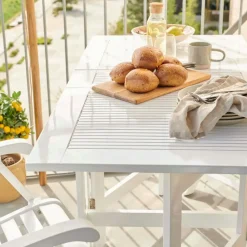 - Butterfly klapbord 130x65cm hvid PU^Cinas Outlet