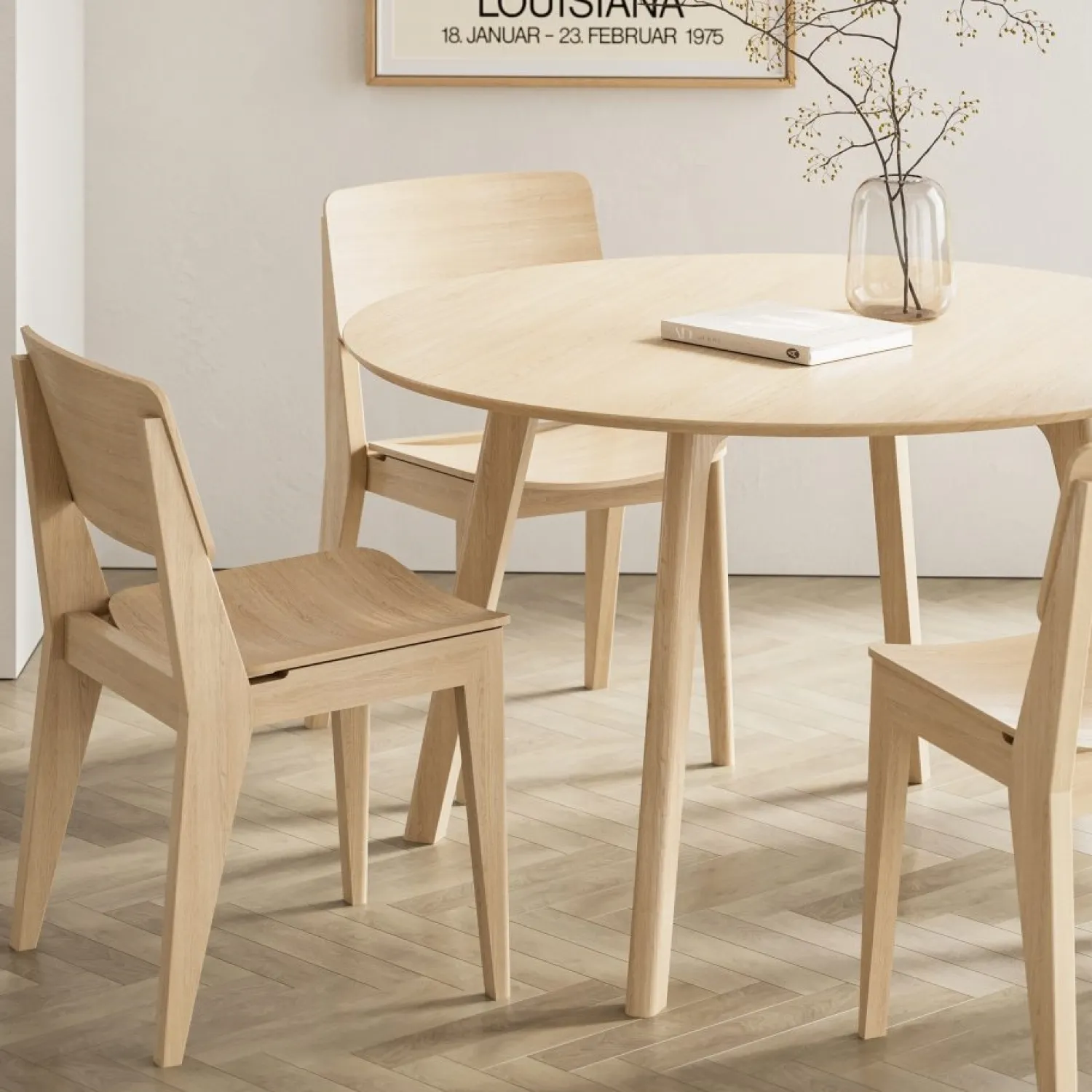 - Elvo - spisebord i bambus - Ø120 cm*Cinas Sale