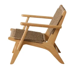 - Eya Garden lounge stol i teak med Viro reb til udendørs brug*Cinas Discount