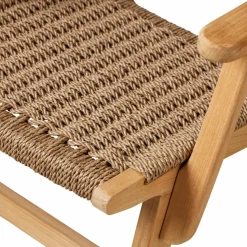 - Eya Garden lounge stol i teak med Viro reb til udendørs brug*Cinas Discount