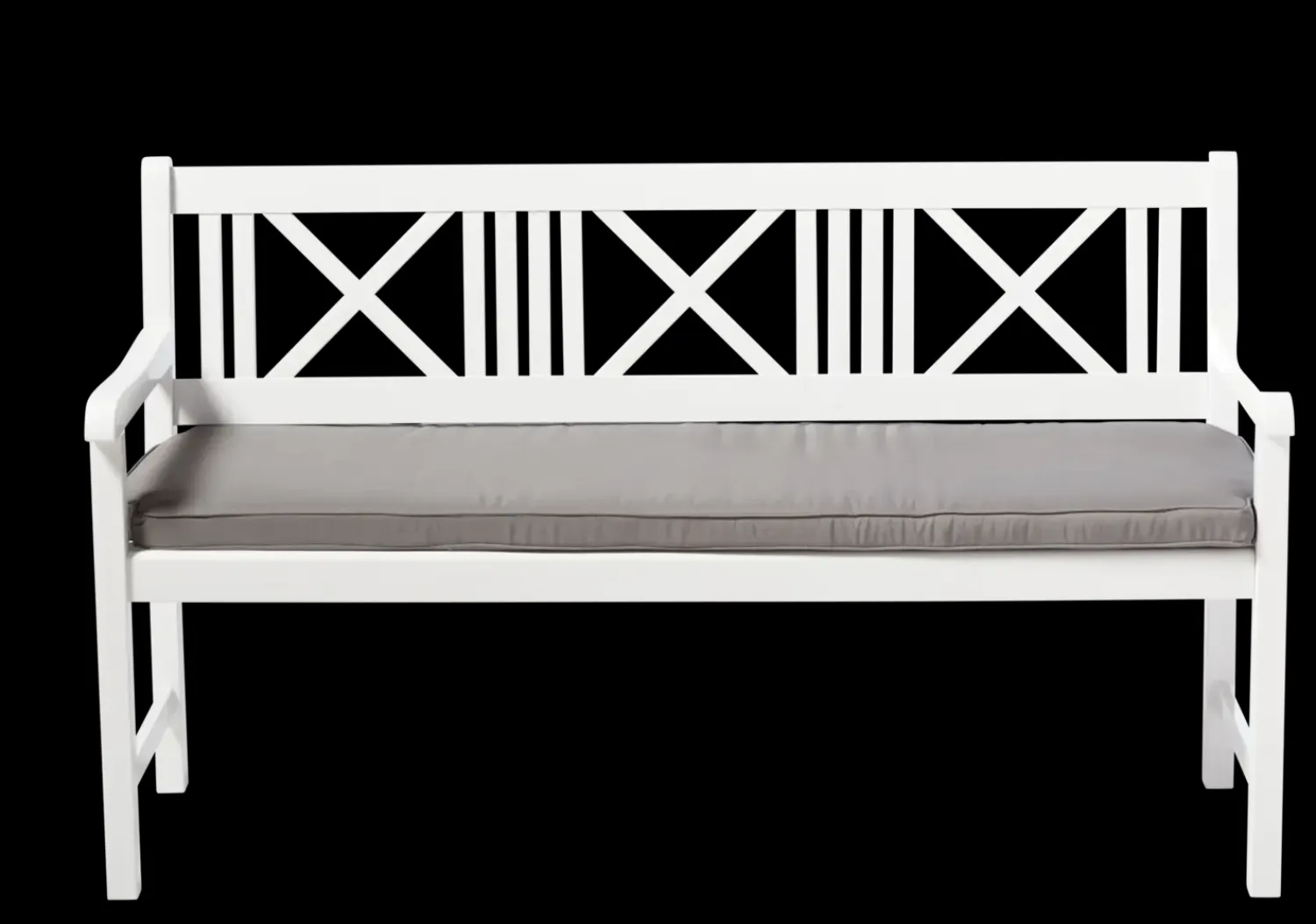 - Havebænk - Rosenborg bænk 150x59cm hvid mahogni*Cinas Online