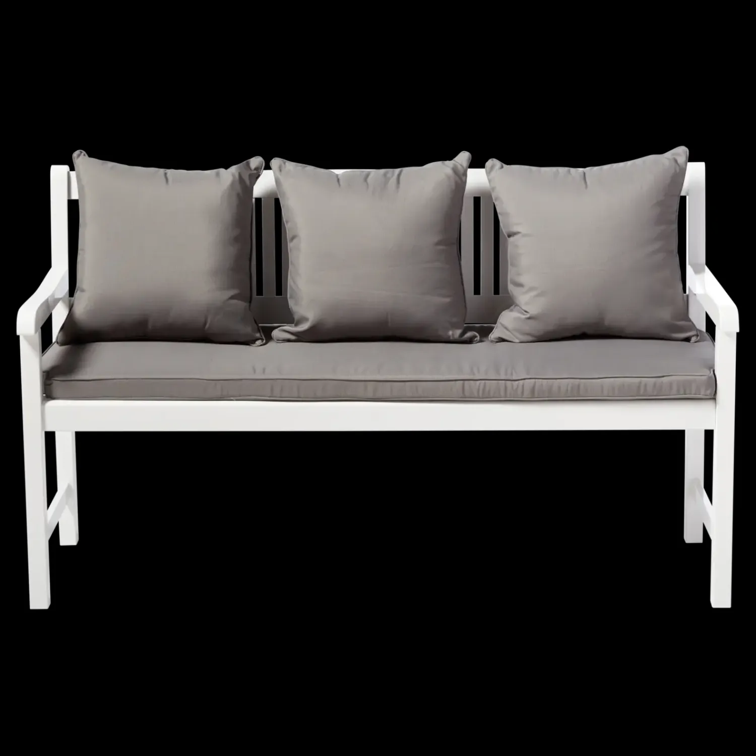 - Havebænk - Rosenborg bænk 150x59cm hvid mahogni*Cinas Online