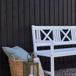 - Havebænk - Rosenborg bænk 150x59cm hvid mahogni*Cinas Online