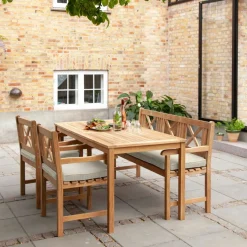 - Havebænk - Rosenborg bænk 150x59cm teak*Cinas Outlet