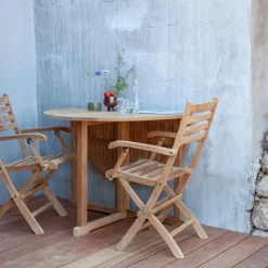 - Havebord - Butterfly bord rundt Ø110cm teak^Cinas Hot