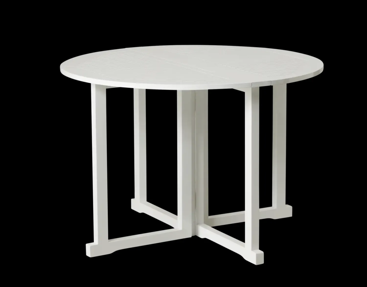 - Havebord - Butterfly bord rundt Ø110cm PU hvid*Cinas New