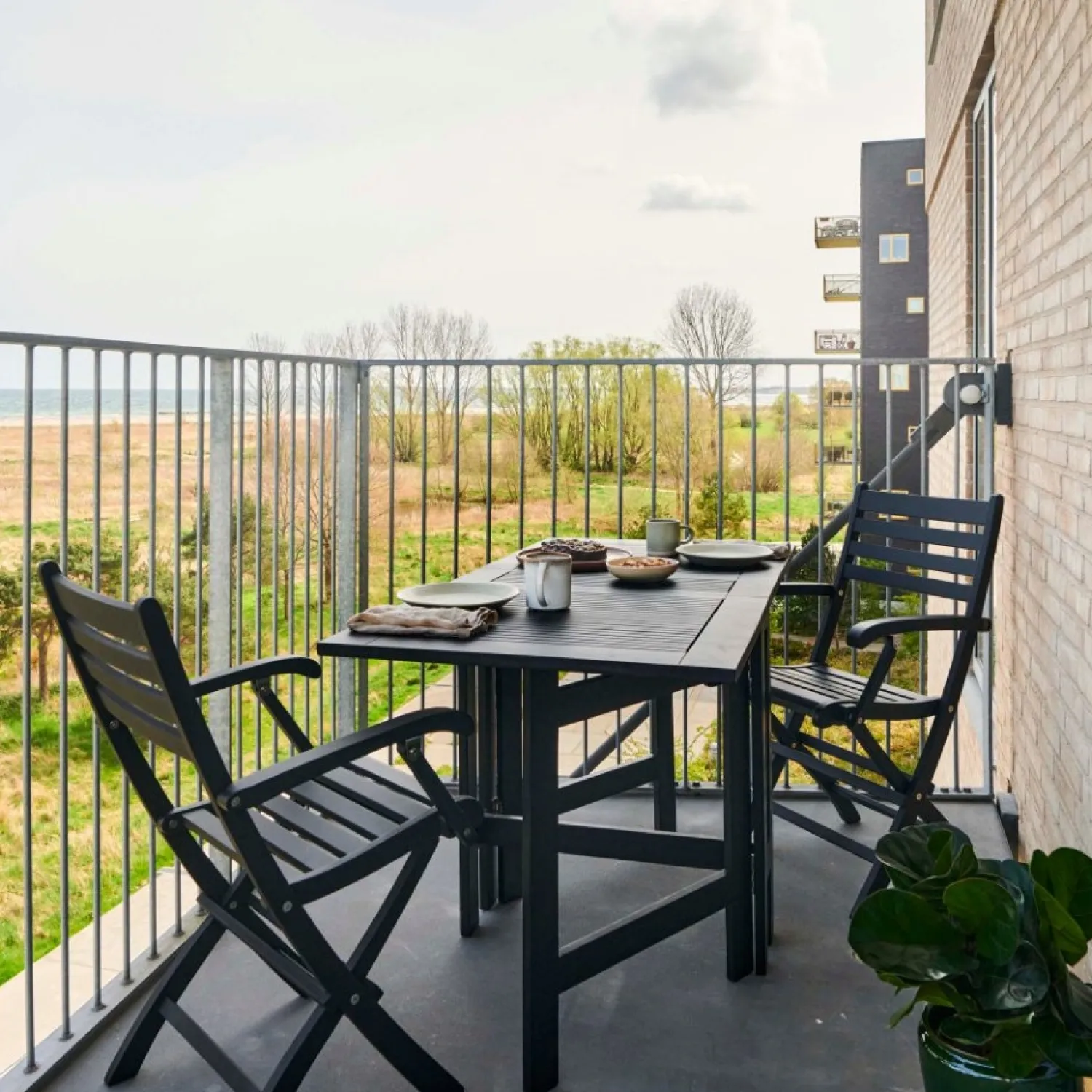 - Havebord - Butterfly klapbord 130x65cm mat sort^Cinas Discount