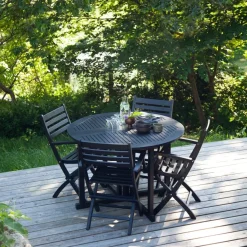 - Havebord - Butterfly rundt bord Ø110cm mat sort*Cinas Sale