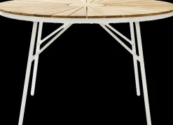 - Havebord - Ellen bord Ø110cm hvid/teak*Cinas