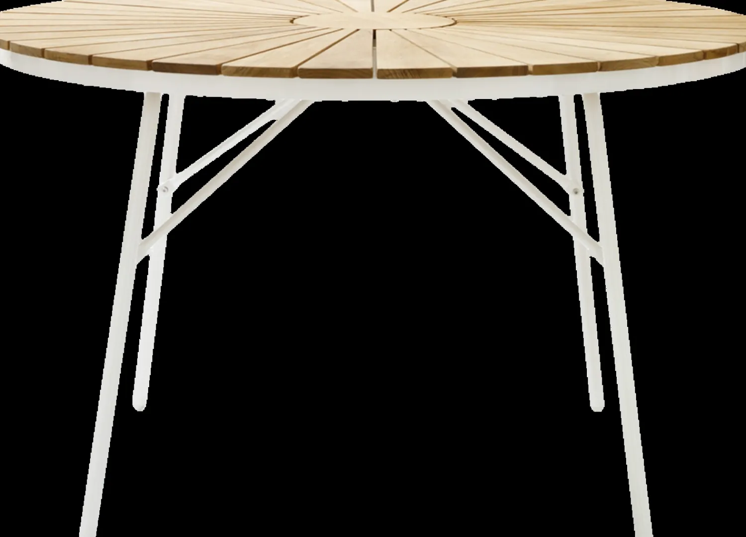 - Havebord - Ellen bord Ø110cm hvid/teak*Cinas