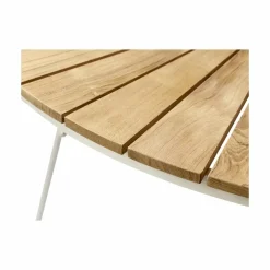 - Havebord - Ellen bord Ø110cm hvid/teak*Cinas