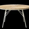 - Havebord - Ellen bord Ø130cm hvid/teak^Cinas Outlet