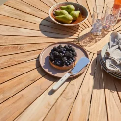 - Havebord - Ellen bord Ø150cm antracit/teak*Cinas Clearance