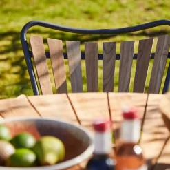 - Havebord - Ellen bord Ø130cm antracit/teak*Cinas Clearance