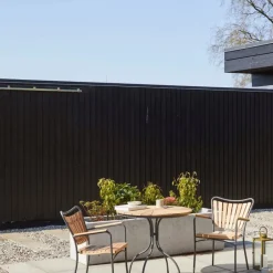 - Havebord - Ellen cafebord Ø80cm antracit/teak*Cinas Online