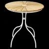 - Havebord - Ellen cafebord Ø80cm hvid/teak*Cinas Clearance