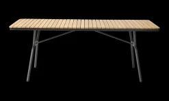 - Havebord - Parc bord i teak med antracitgrå stel*Cinas Sale