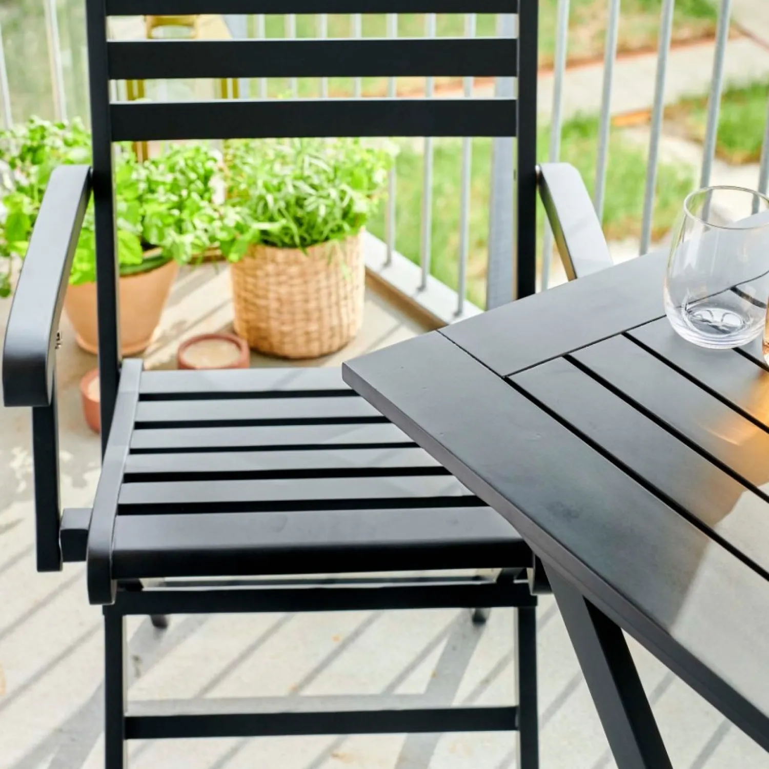 - Havebord - York foldebord 70x70cm mat sort^Cinas Online