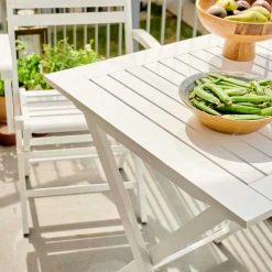 - Havebord -York foldebord 70x70cm hvid*Cinas Best