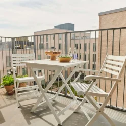 - Havebord -York foldebord 70x70cm hvid*Cinas Best