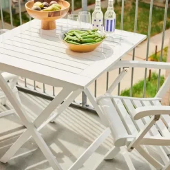 - Havebord -York foldebord 70x70cm hvid*Cinas Best