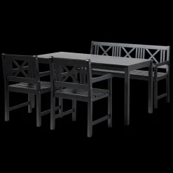 - Havemøbelsæt - Rosenborg møbelsæt, mat sort^Cinas Clearance