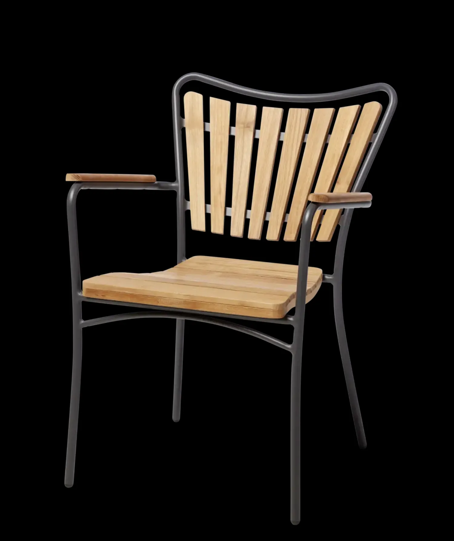 - Havestol - Ellen stol antracit/teak*Cinas Discount