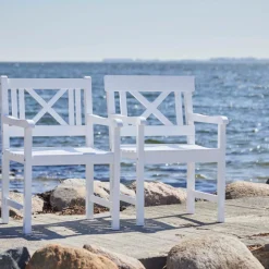 - Havestol - Rosenborg stol i hvid mahogni*Cinas Outlet