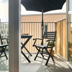 - Havestol -York foldestol i mat sort mahogni*Cinas Online