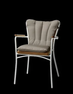 - Havstol - Ellen stol hvid aluminium og teak*Cinas Discount