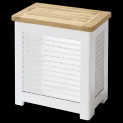 - Lille jalousi opbevaringsboks i hvid mahogni^Cinas Outlet