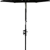 - Nero balkon parasol Ø1,80m sort stok/sort dug^Cinas New