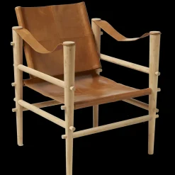 - Noble Safari stol lys med lysebrun læder^Cinas Discount