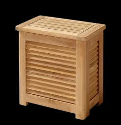 - Opbevaringsboks m. jalousi, lille, teak^Cinas Sale