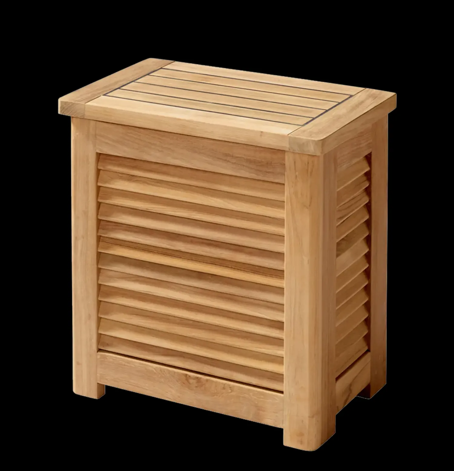 - Opbevaringsboks m. jalousi, lille, teak^Cinas Sale