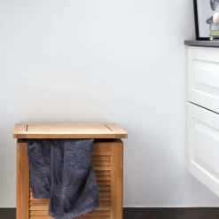 - Opbevaringsboks m. jalousi, lille, teak^Cinas Sale