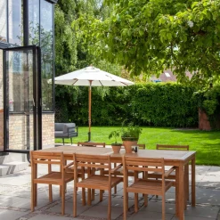 - Pomino Parasol Ø 3,3m off-white olefin dug*Cinas Best