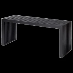 - Rib bænk 104x35cm mahogni mat sort^Cinas Hot